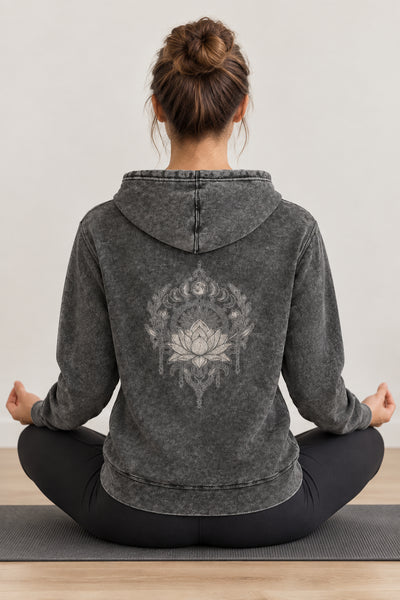 Mineral Wash Lotus Hooded Sweatshirt