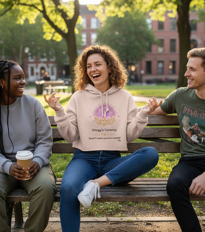 Women’s Crop Fleece Hoodie – Energy Is Currency