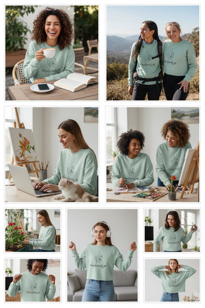 Women’s Crop Crew Fleece Sweatshirt – Unapologetically Me