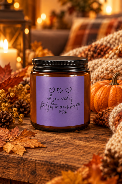 Amber Jar Soy Candle, 100% Natural Wax Blend in 4 or 9 Oz Sizes Scented & Unscented