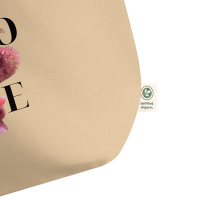 Organic Cotton Eco Tote | Reusable LOVE Floral Grocery Bag