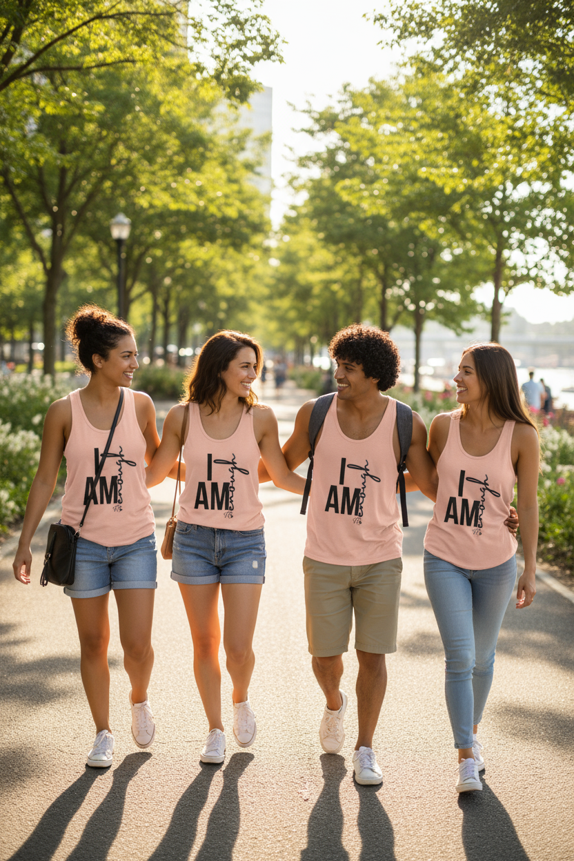 I Am Enough Women’s Racerback Tank | Empowerment Activewear by Fck’s Given Full Heart Co.