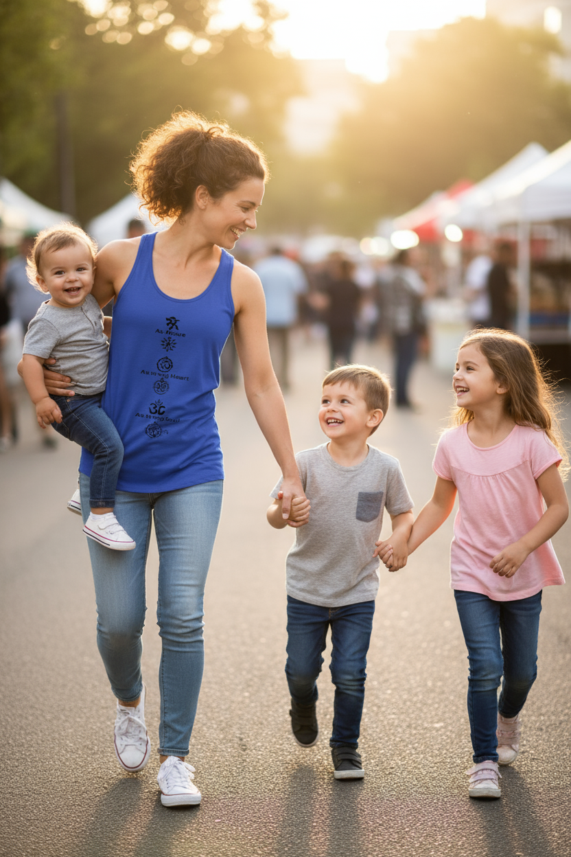As Above, As in My Heart, As in My Soul Unisex Triblend Racerback Tank | Spiritual Lifestyle Apparel by Fck’s Given Full Heart Co.