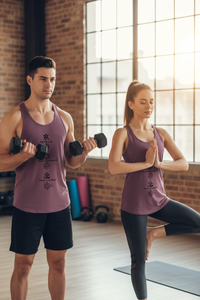 Unisex Triblend Racerback Tank – As Above, As in My Heart, As in My Soul