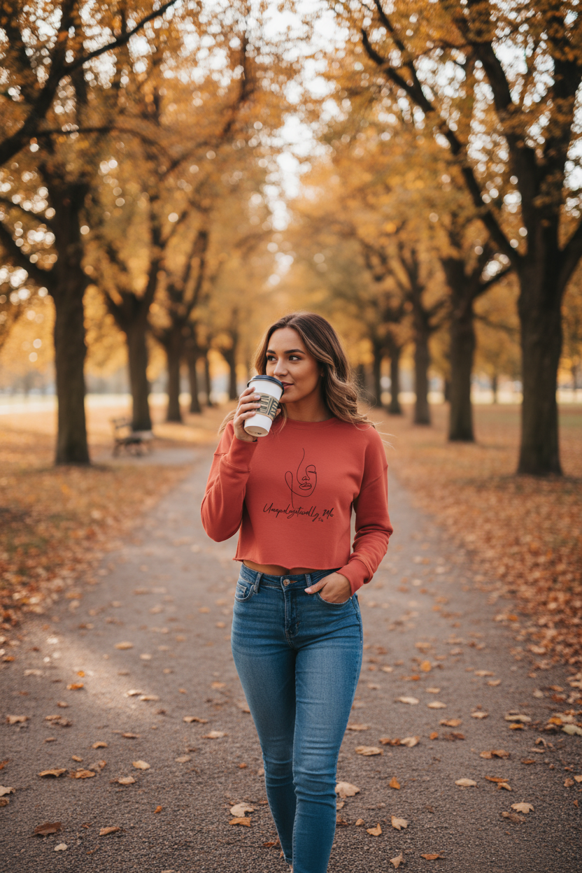 Unapologetically Me Crop Crew Fleece | Empowerment Sweatshirt by Fck’s Given Full Heart Co.
