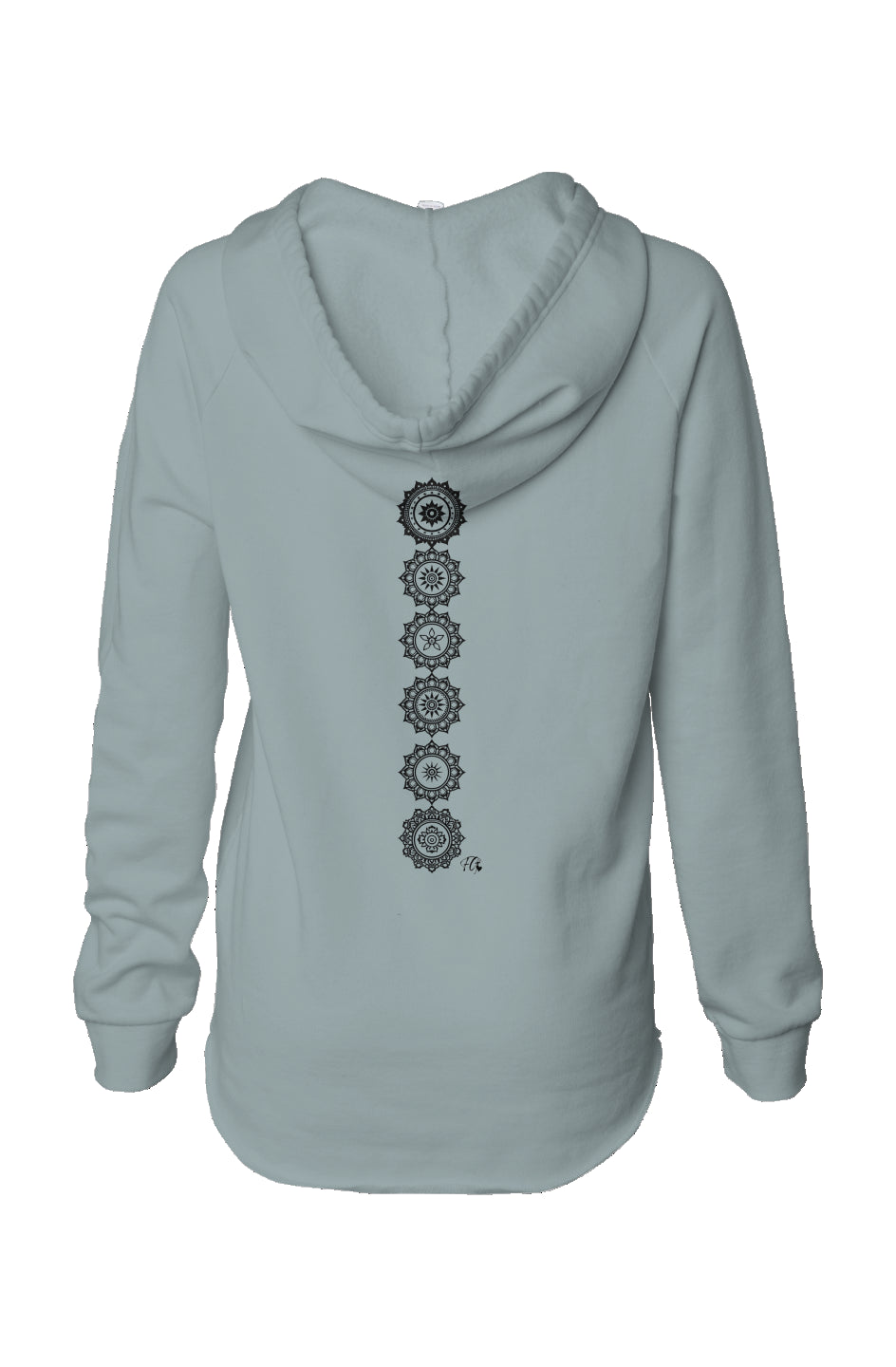Womens Lightweight  Wash Hooded Sweatshirt