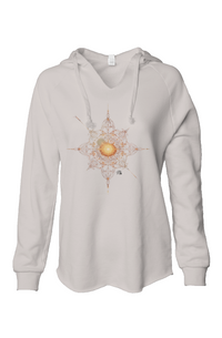 Womens Lightweight  Wash Hooded Sweatshirt