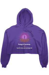 Women’s Crop Fleece Hoodie – Energy Is Currency