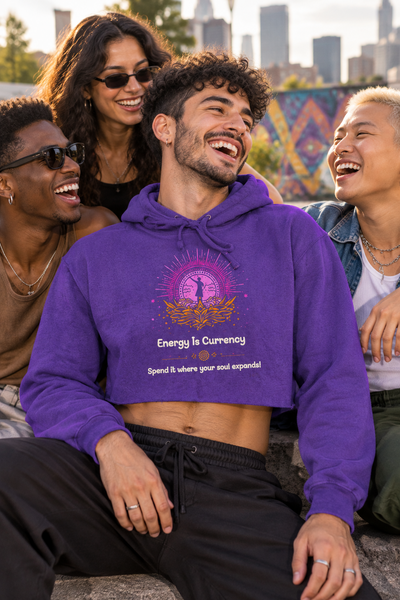 Energy Is Currency Cropped Hoodie