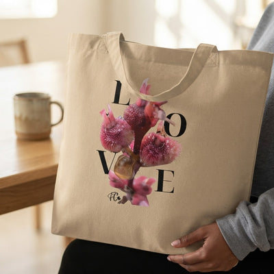 LOVE Floral Organic Cotton Tote — Large