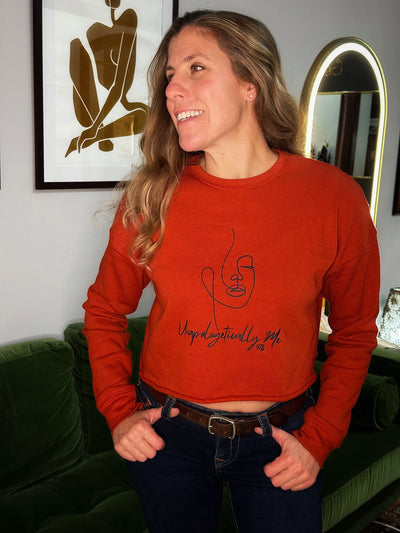 Women’s Crop Crew Fleece Sweatshirt – Unapologetically Me