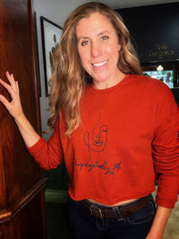 Women’s Crop Crew Fleece Sweatshirt – Unapologetically Me
