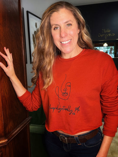 Women’s Crop Crew Fleece Sweatshirt – Unapologetically Me