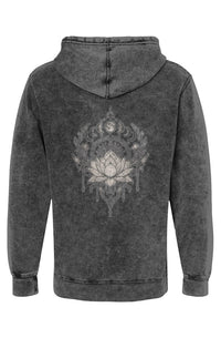 Mineral Wash Lotus Hoodie | Moon Phase Pullover