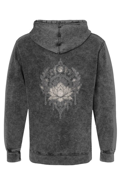Mineral Wash Lotus Hoodie | Moon Phase Pullover