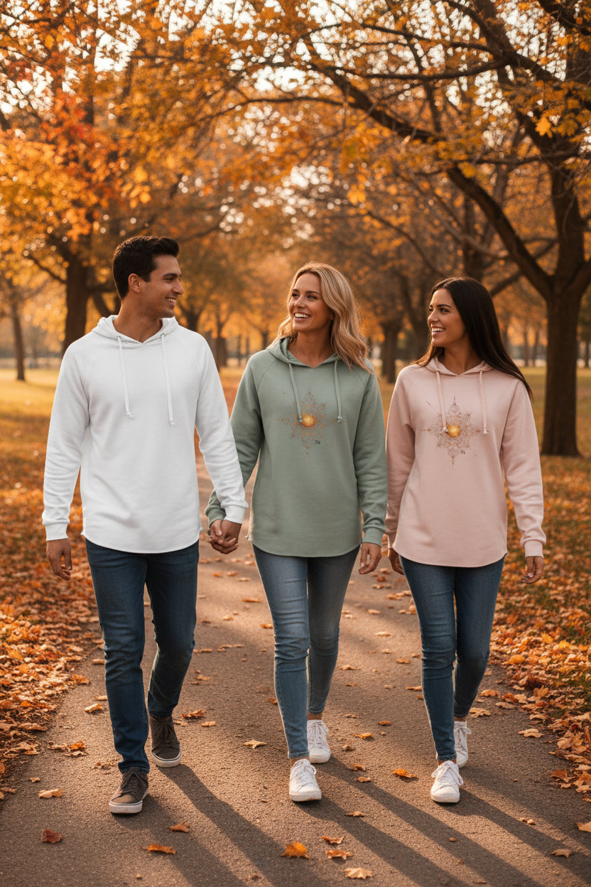 Light of Being Unisex Hooded Sweatshirt | Chakra Alignment Hoodie by Fck’s Given Full Heart Co.