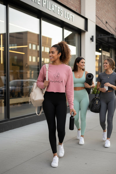 Women’s Crop Crew Fleece Sweatshirt – Unapologetically Me