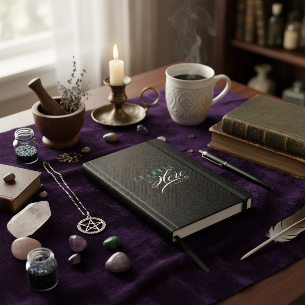 Channel Here Spiritual Journal – UltraHyde Hardcover Notebook for Intuitive Writing, Channeled Messages, Daily Journaling, Transformation