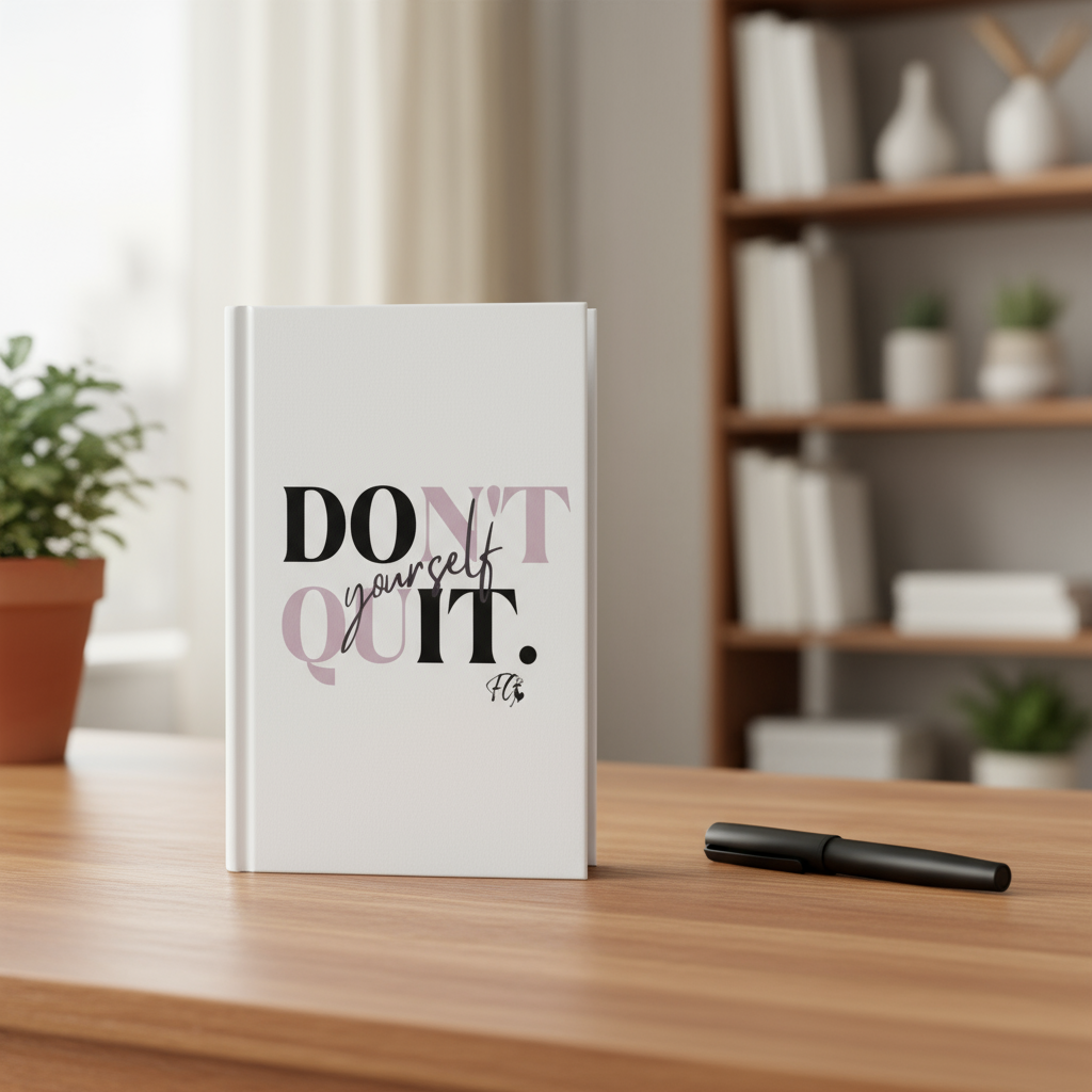 Don’t Quit Yourself | Empowerment Hardcover Journal — F’cks Given, Full Heart Co.