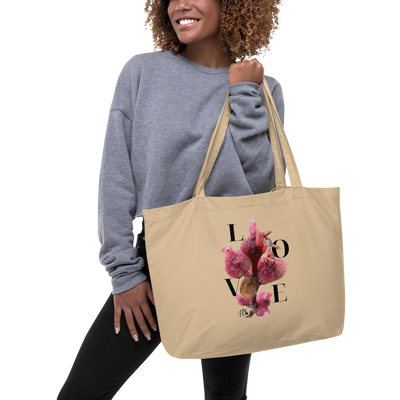 Organic Cotton Eco Tote | Reusable LOVE Floral Grocery Bag