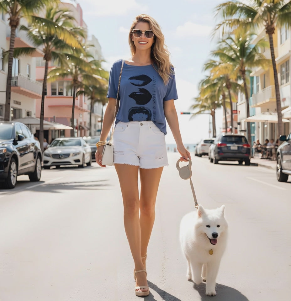 Breathe In and Let It Out Slouchy Tee | Off-Shoulder Women’s T-Shirt by Fck’s Given Full Heart Co.