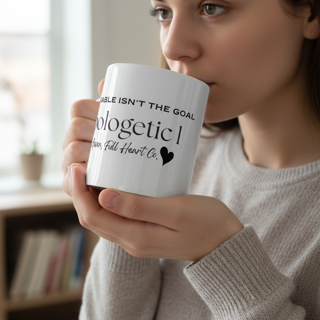 Unbreakable Isn’t the Goal, Unapologetic IS! Ceramic Mug | Empowerment Coffee Cup for Mystics, Healers & Bold Souls